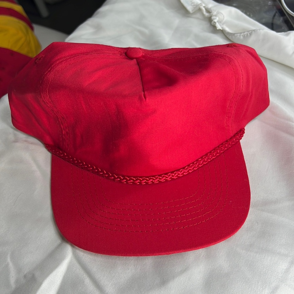Kc Royal Queen gold rare vintage cap plain red i had 8 pcs available for sale